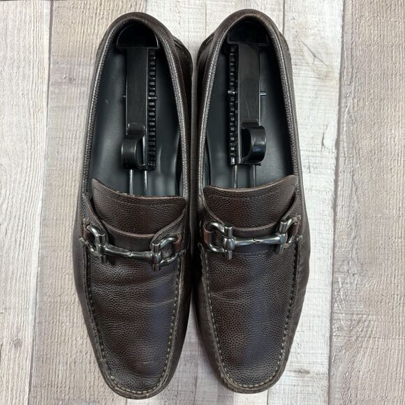 Salvatore Ferragamo Men\'s Parigi Driving Shoes Loafers Leather Gancini Size 9 D main image 12